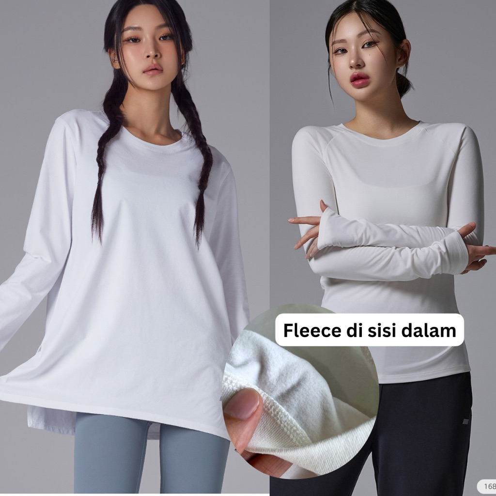 STL [WARM] Long Sleeve Top dengan fleece di sisi dalam