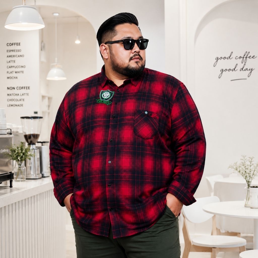 KEMEJA FLANEL SUPER JUMBO KEMEJA FLANEL 5XL 6XL 7XL KEMEJA OVERSIZE