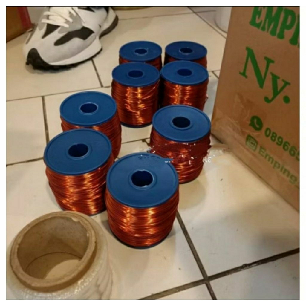Kawat tembaga email 0,12 mm 1kg wire cooper -tembaga gulung dinamo