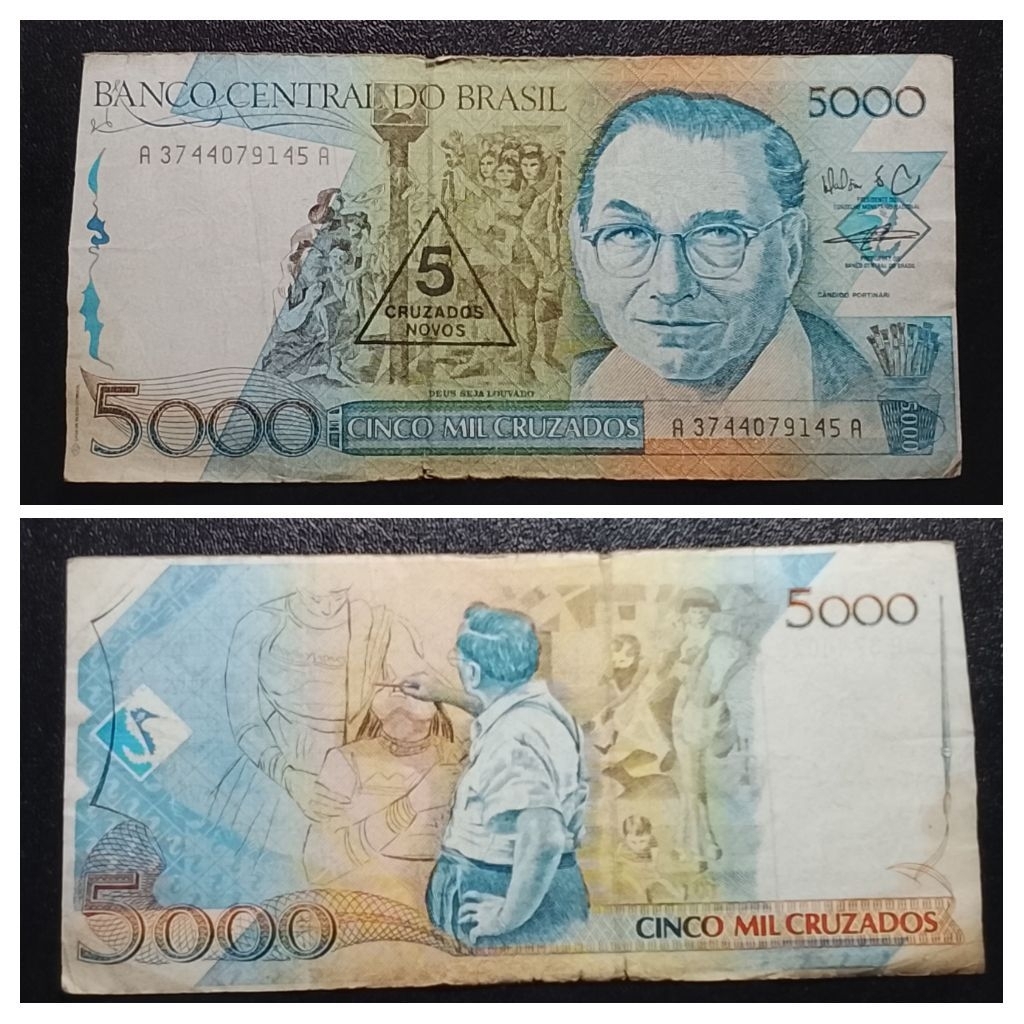 uang asing Brazil 5000 milcruzados p3613