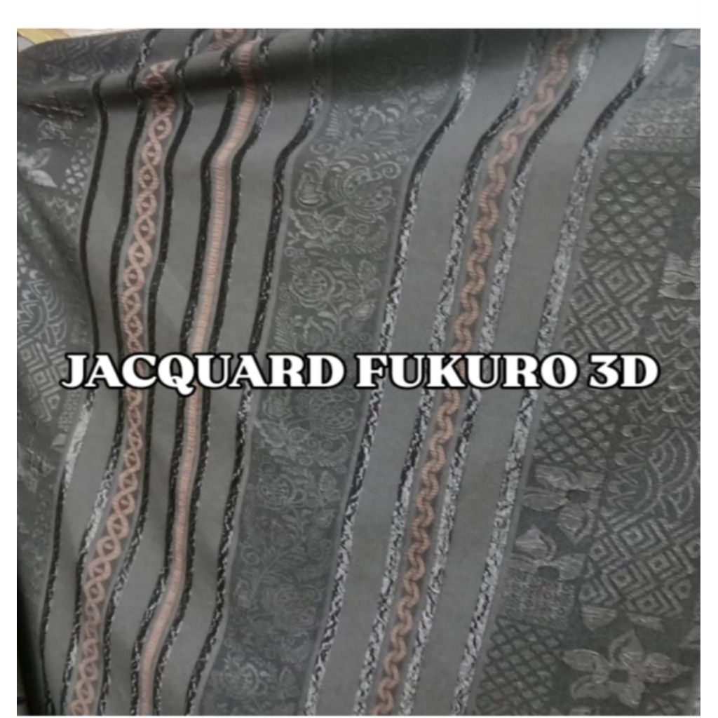 Kain Jacquard JetBlack 3D Jacquard Fukuro Bahan Abaya Harga {0,5 Meter}