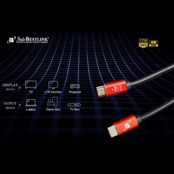Kabel hdmi 4k indobestlink 10m / kabel hdmi 2.0 4k 10m / hdmi 4k 10m