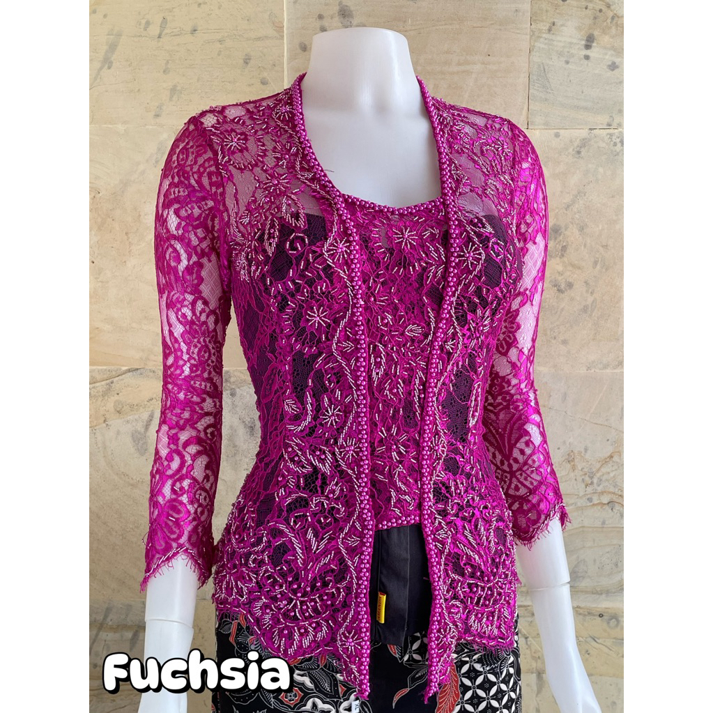 Kebaya Brokat Metalik Payet Mix Mutiara