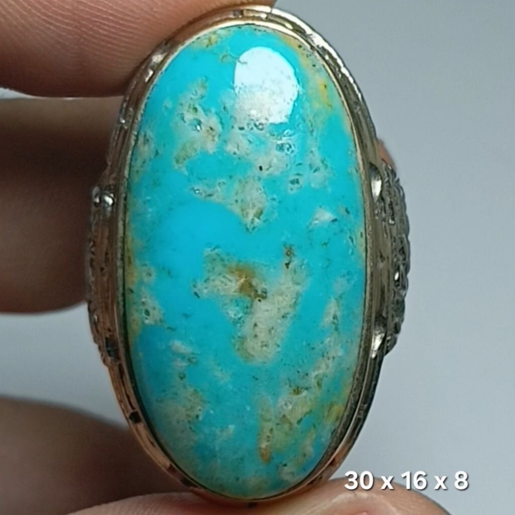 NATURAL BATU PIRUS PERSIA WARNA BIRU