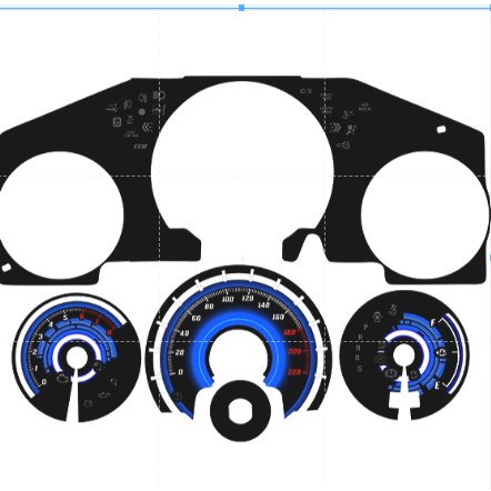 Custom Speedometer Mobil Jazz Ge 8 Blue Design