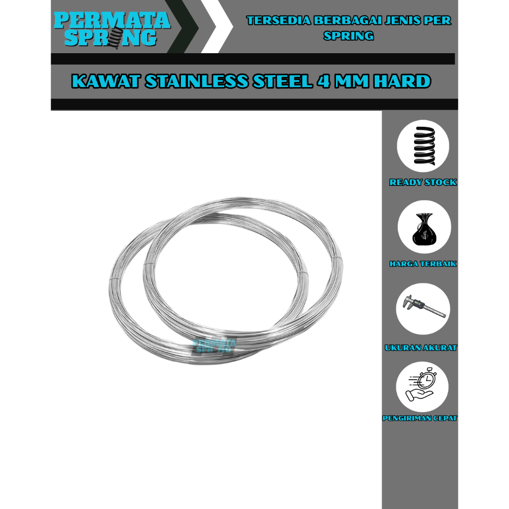 KAWAT STAINLESS STEEL 4 MM HARD
