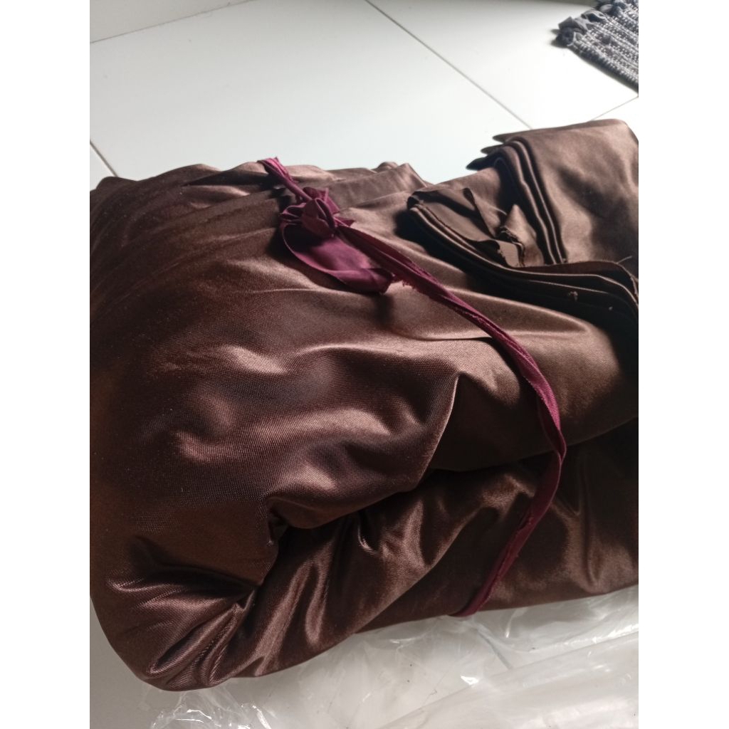 BUNDLING kain background, kain abutay, kain dekorasi warna hijau botol dan coklat