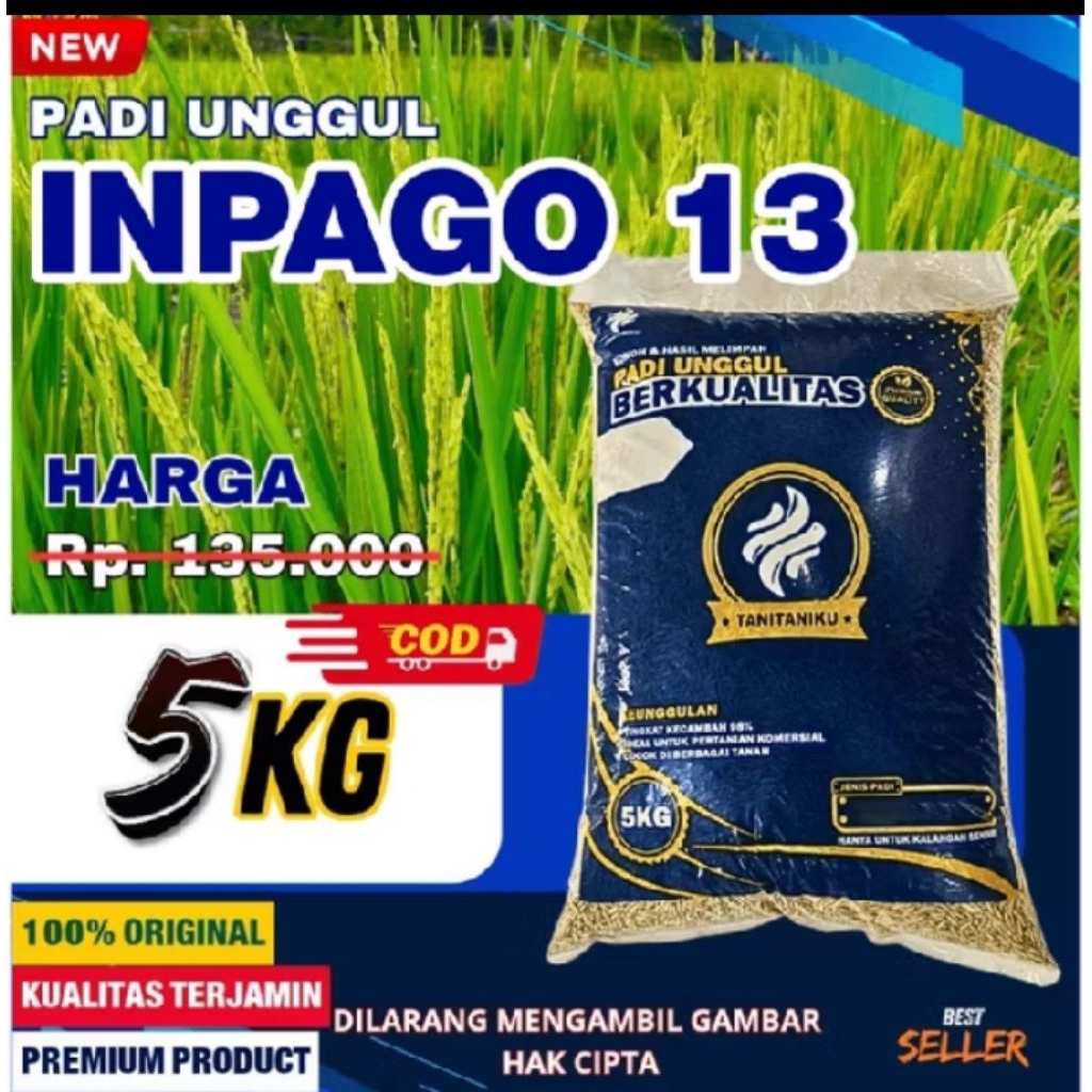 benih padi INPAGO KEMASAN 5KG benih padi unggul kualitas terbaik