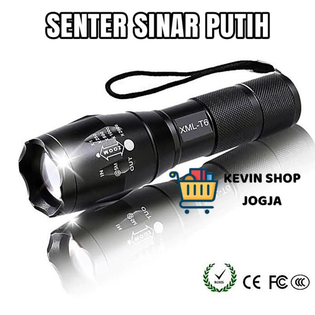 [INSTANT JOGJA] SENTER C XML T6 8000lm Sinar putih
