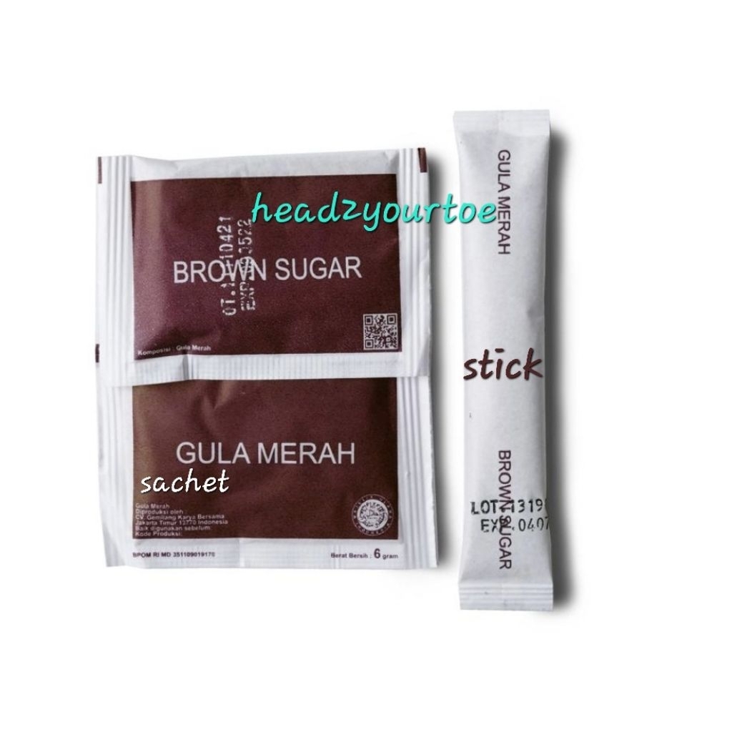 Gula Merah Sachet Stick / Brown Sugar Sachet Stick / Gula Aren Stik