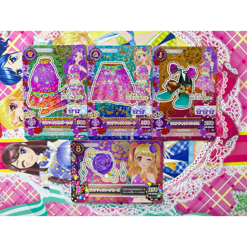 Kartu Aikatsu WM Mizuki Kanzaki Mikuru Natsuki Jepang Love Addict Set Love Moonrise Promotion Vivid 