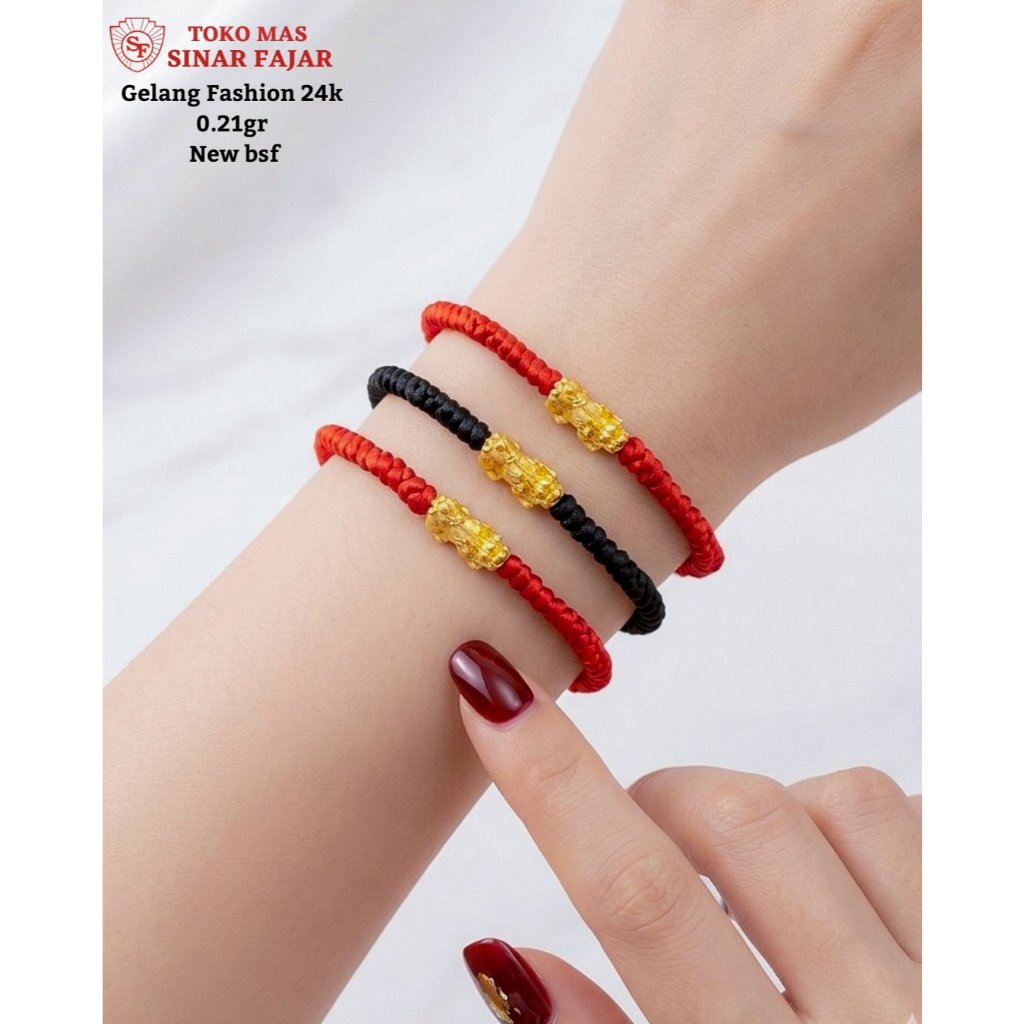 Gelang tali pixiu naga emas kadar 24k/99%