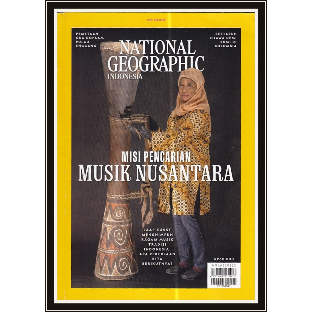Preloved Majalah National Geographic - Maret 2022 - Misi Pencarian Musik Nusantara