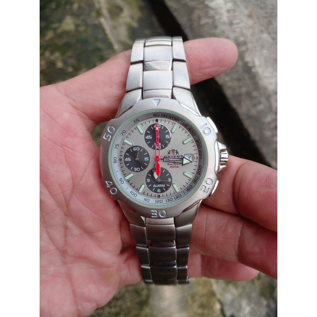 JAM TANGAN PRIA ORIENT CHRONOGRAPH TITANIUM original seken preloved