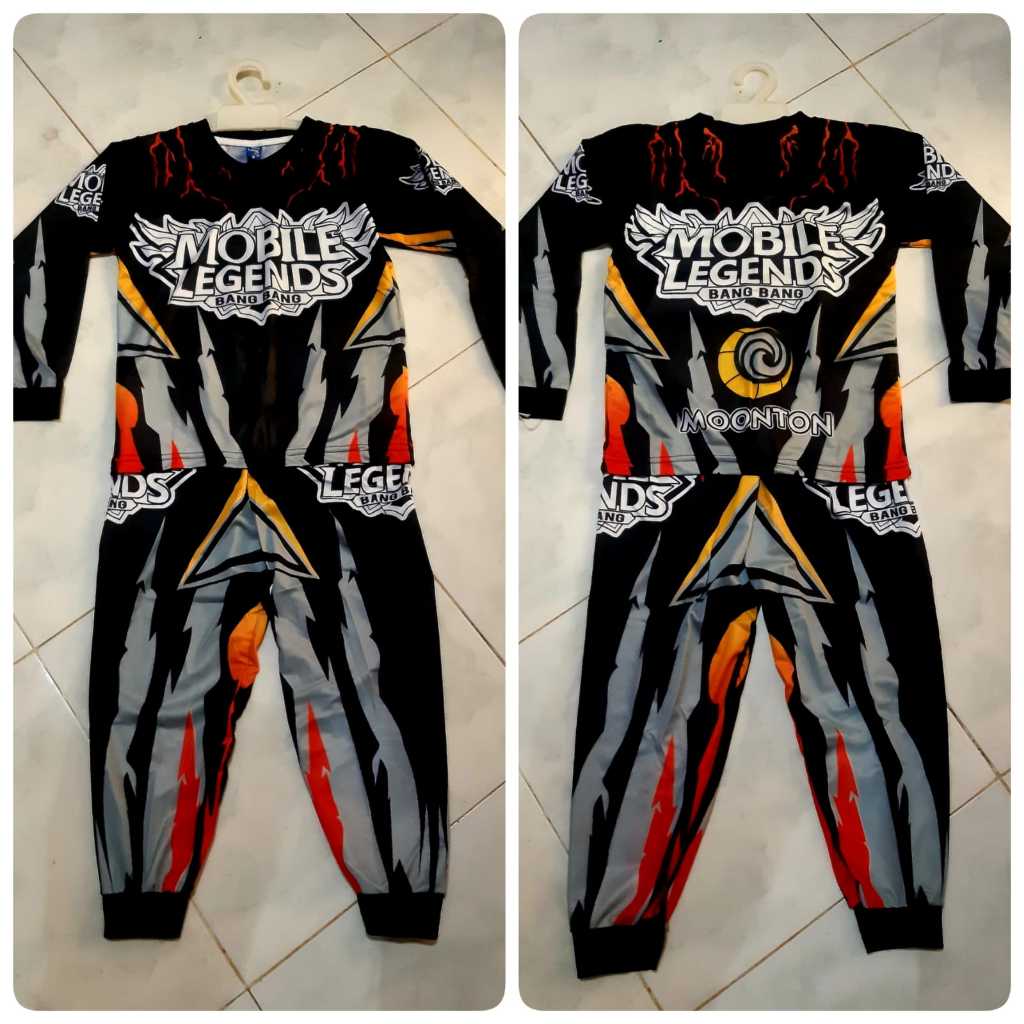 W&F / COD / BAJU LENGAN PANJANG FF ANAK LAKI LAKI  BAJU EVOS FF ANAK LAKI LAKI  JERSEY KAOS BAJU GAM