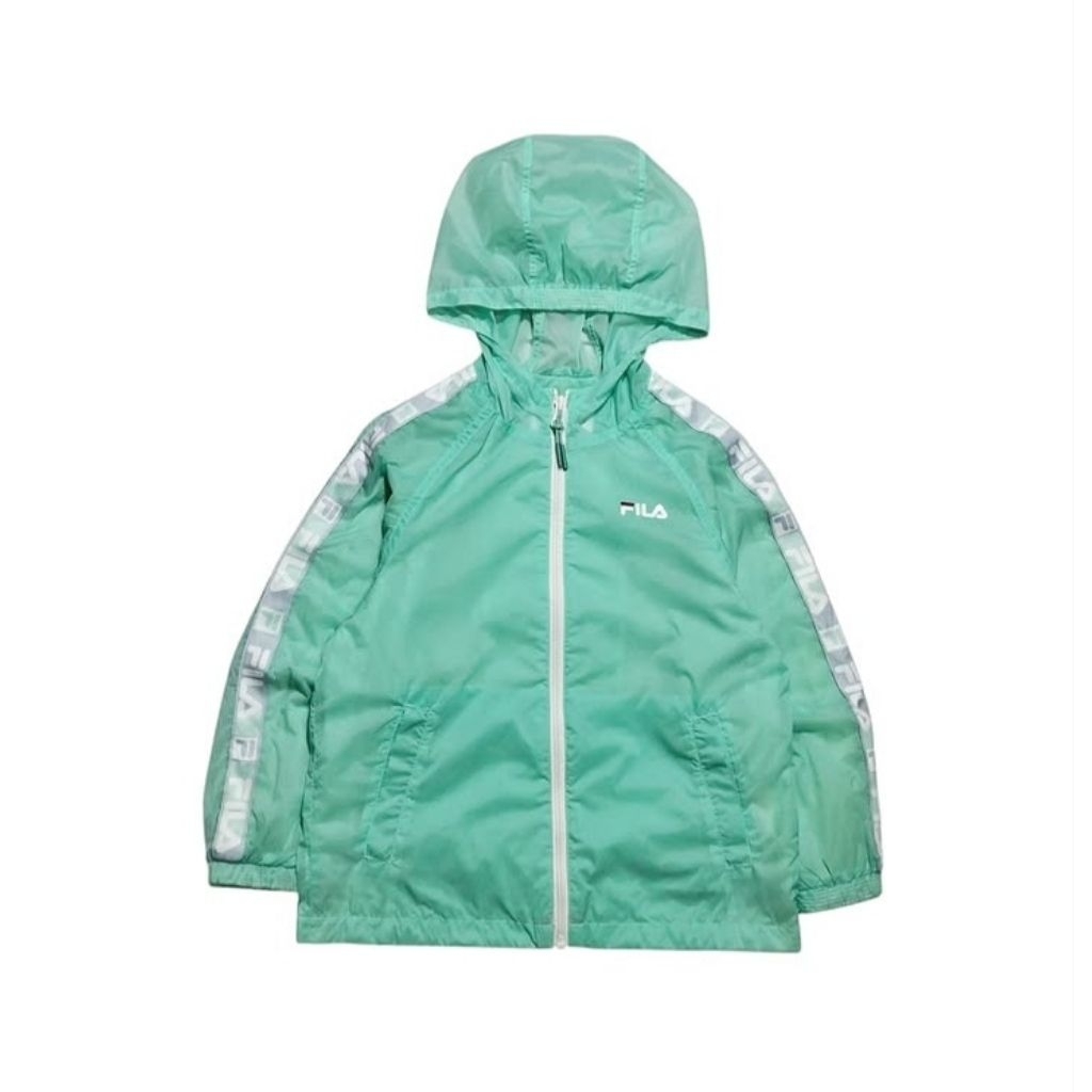 FILA kids women jacket windbreaker running size 120 fit 7 - 8 th (P50xL41)