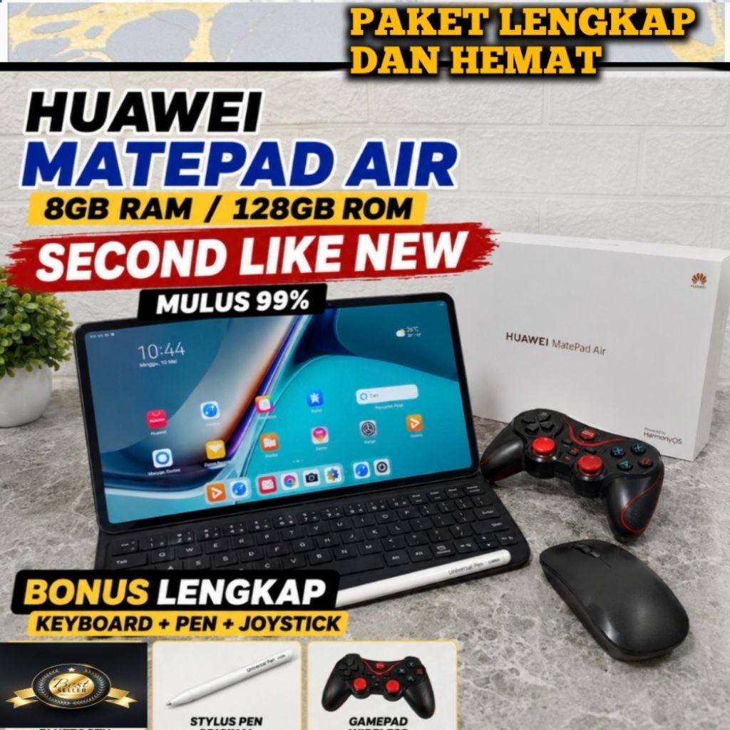 Huawei MatePad Air 11.5 RAM 8/128GB Second Like New Bonus Joystick Wireless Keyboard Tablet Gaming G