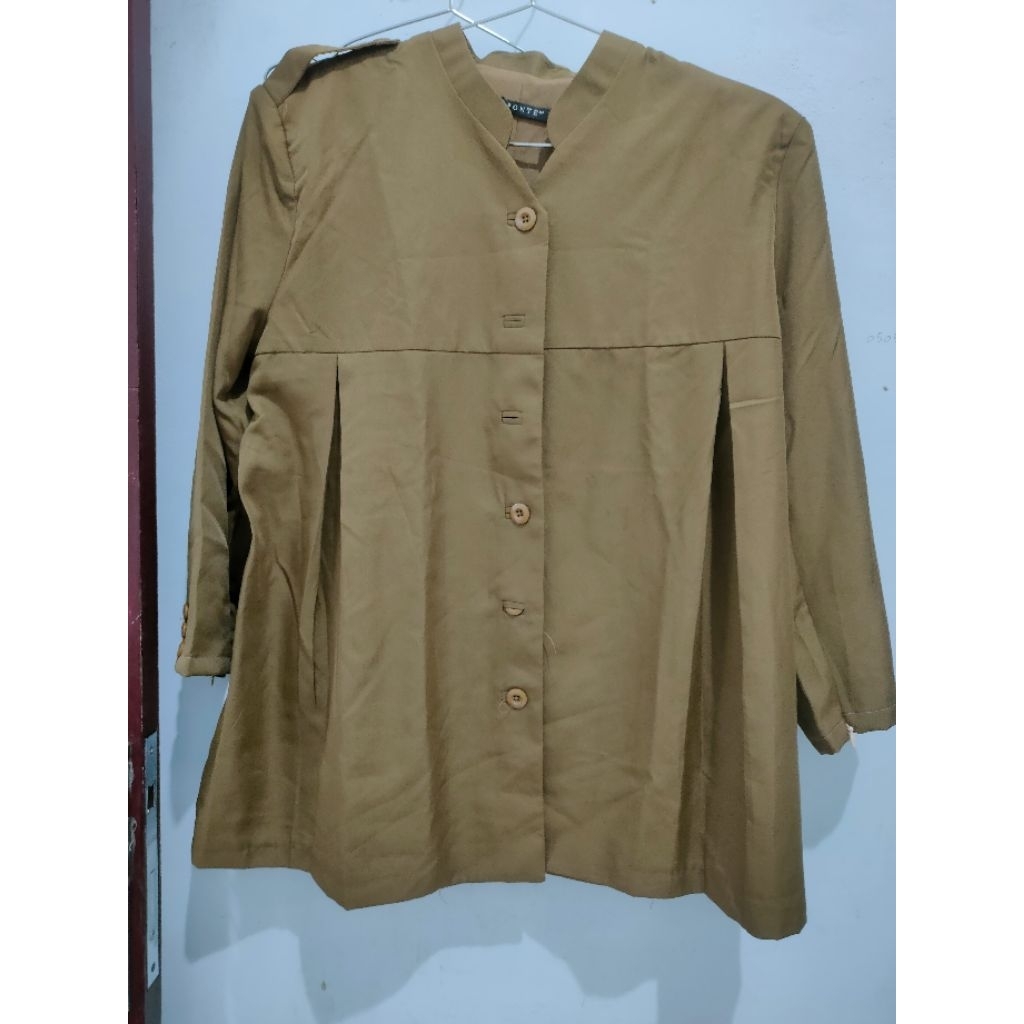 seragam/baju pdh pemda khaki ibu hamil/bumil