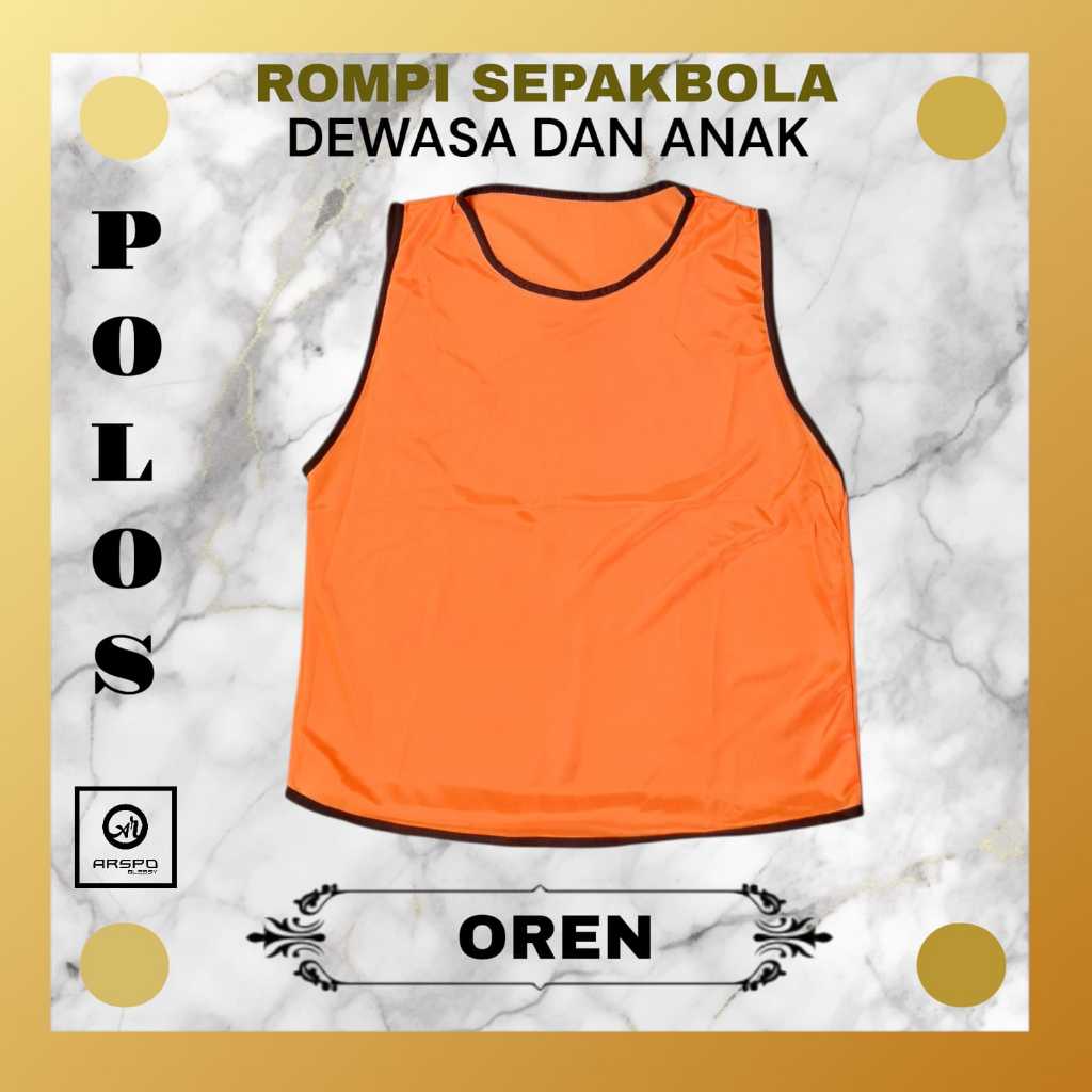 Rompi polos junior anak dewasa rompi olahraga sepak bola dan futsal