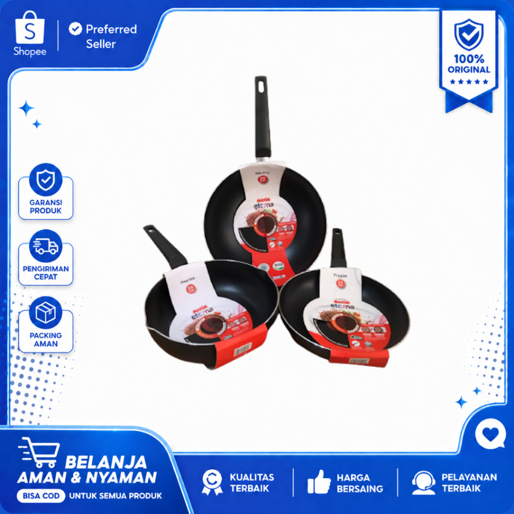 MAXIM ETERNA DEEPWOK 20-22CM - TEFLON MAXIM ANTI LENGKET