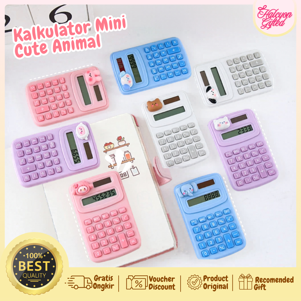 Kalkulator Mini Karakter Korea Aesthetic | Calculator Portable Sekolah Kantor | Alat Tulis Lucu
