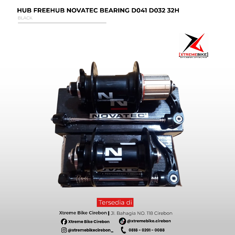 Hub Novatec D041 D032 32H Bearing Sepeda MTB Disc Brake Freehub Original