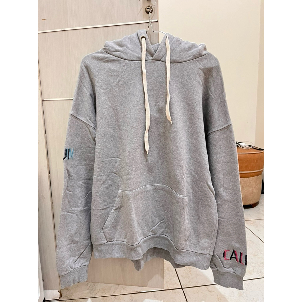hoodie bordir warna abu merk oh jin ho