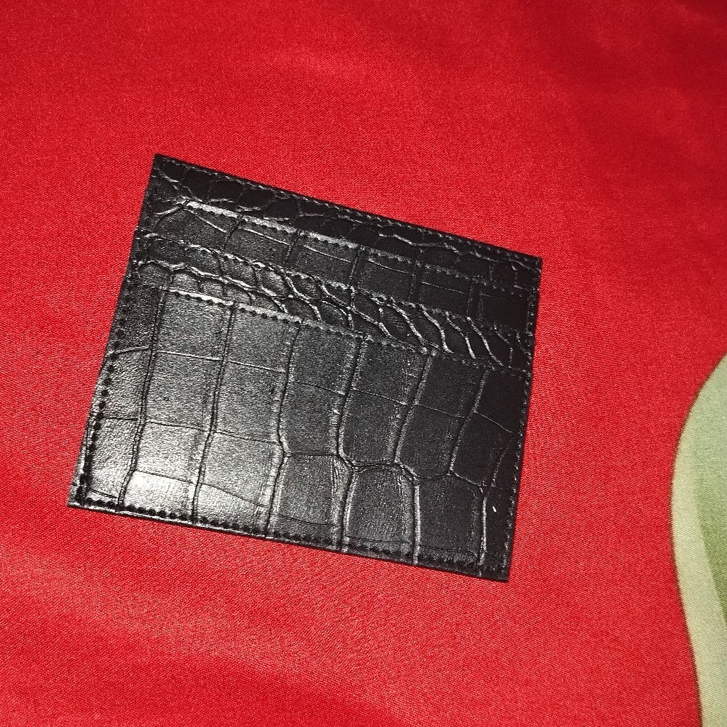 card holder, dompet kartu motif kulit buaya