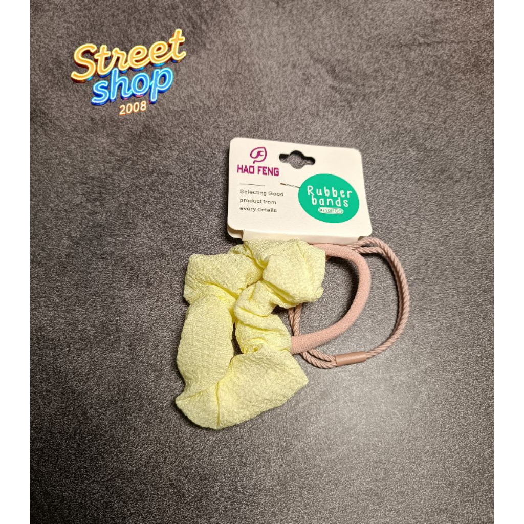 IKAT RAMBUT SCRUNCHIE 3IN 1 , ikat rambut korea / set 4 pcs
