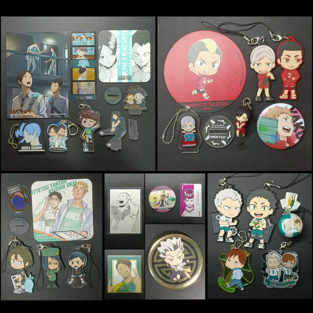 [OFFICIAL] Haikyuu Badge Keychain Rubber Acrylic Standee Coaster Aoba Johsai Karasuno Nekoma Fukurod
