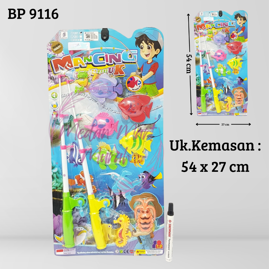 Mainan Pancing Ikan Magnet / Mainan Pancingan Ikan Anak / Mainan Edukasi Anak / Pancingan Magnet
