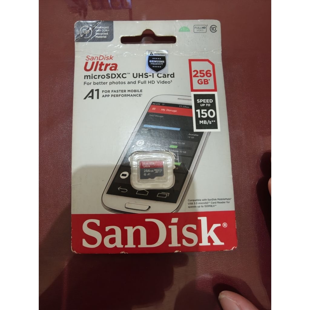 sandisk micro sd / microsd 256gb bekas 100% original