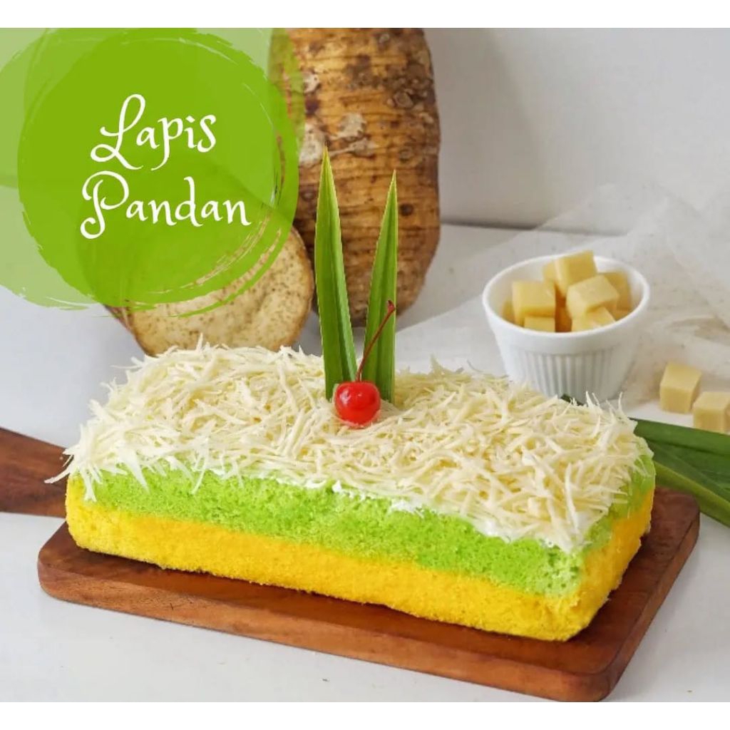 Kue Lapis Talas Bogor Arasari | Rasa Pandan Premium | Oleh-Oleh Khas Bogor Enak & Lembut