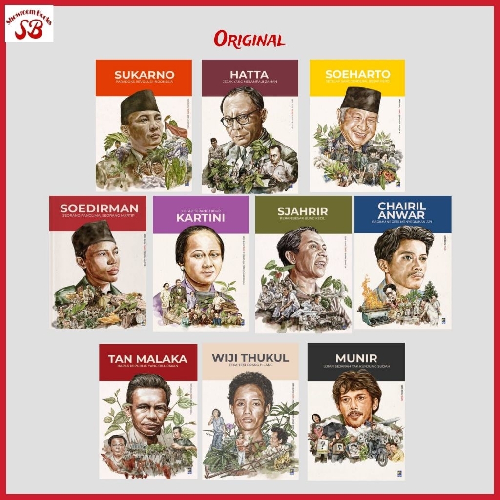 Buku Seri Tempo Soekarno Hatta Soeharto Kartini Soedirman Tan Malaka Chairil Anwar Sjahrir Wiji Muni