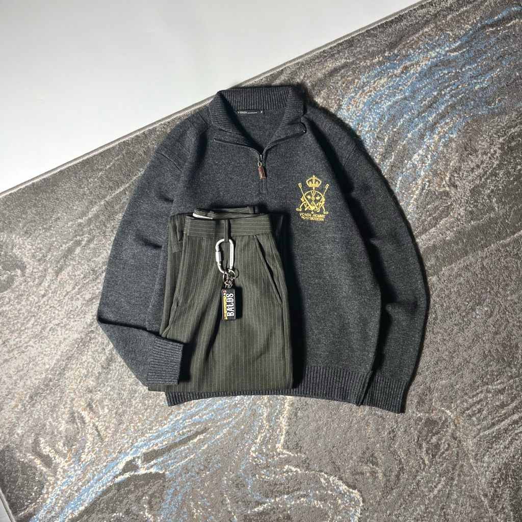 KNIT HALF ZIP VONIN