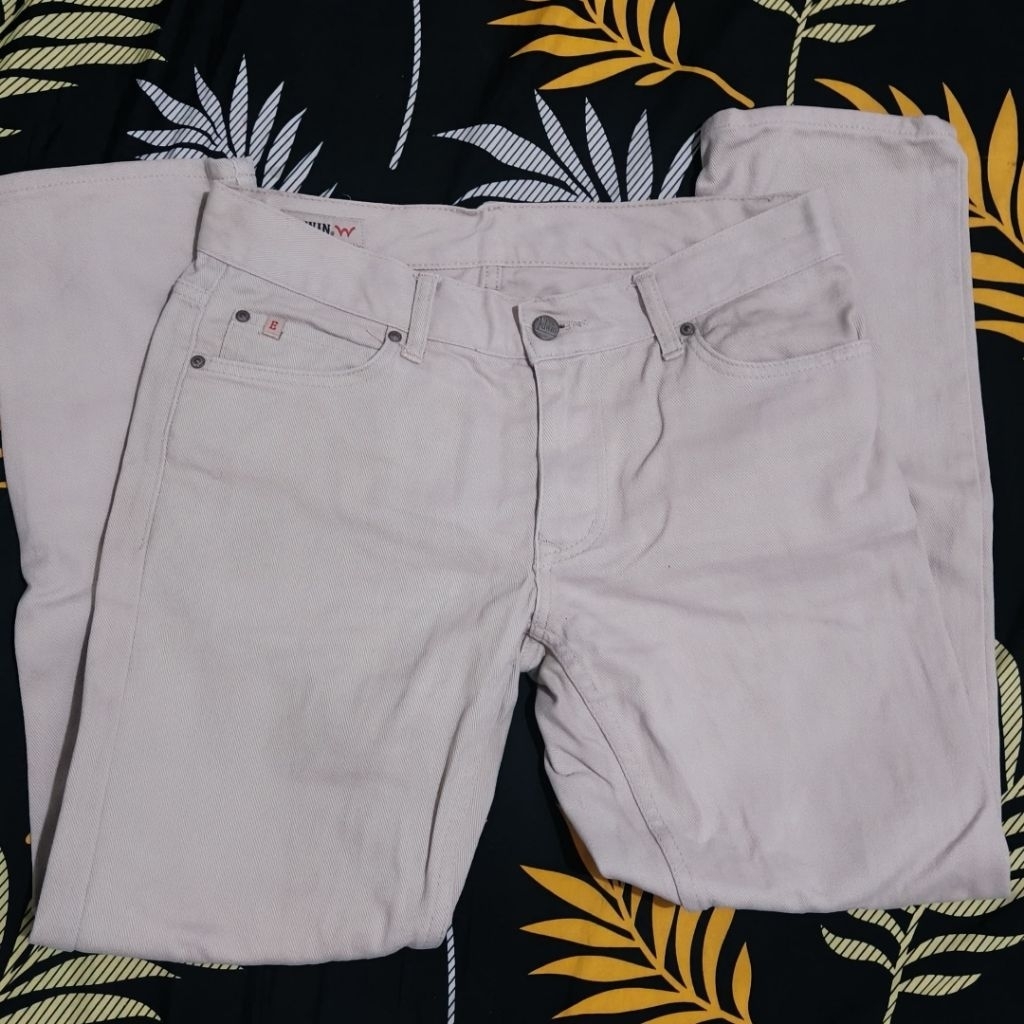 preloved celana Edwin jeans original Cream