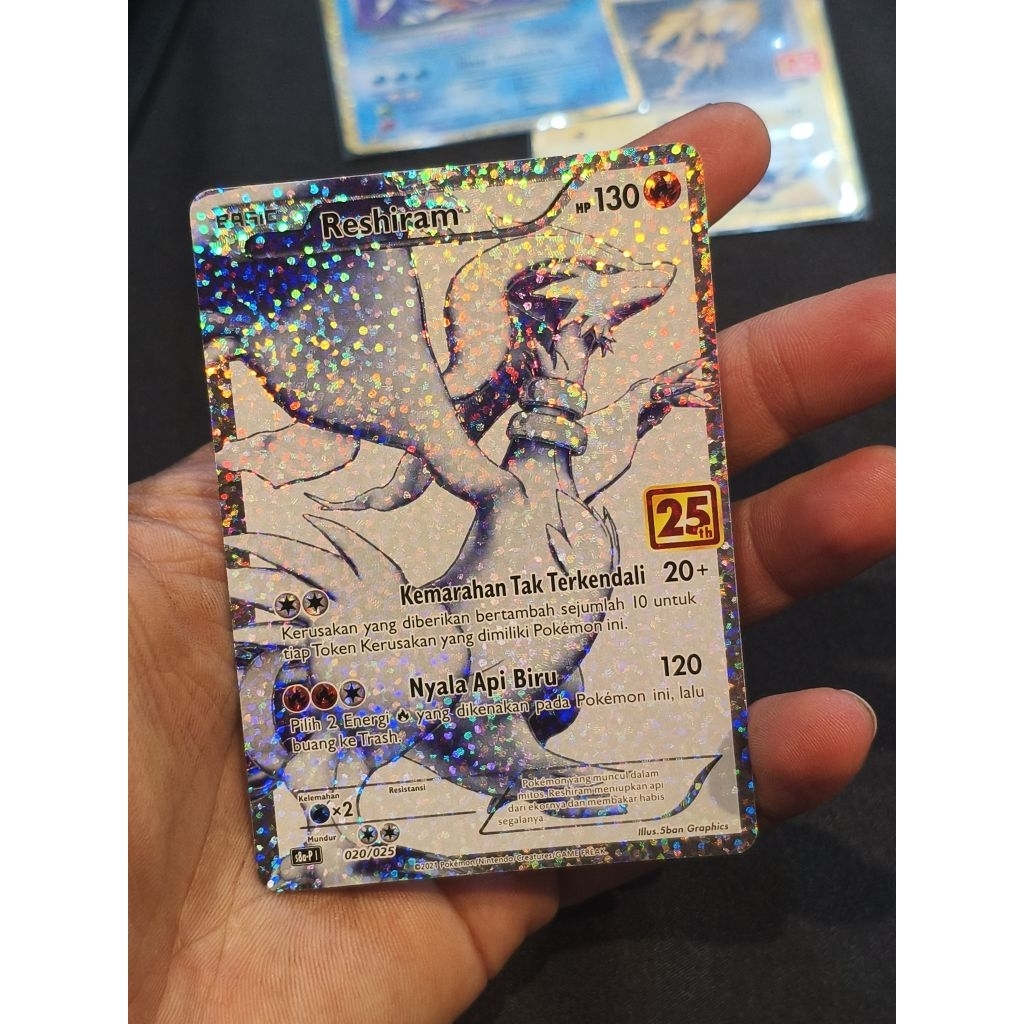 Kartu Pokemon Reshiram 25th Anniversary Indonesia