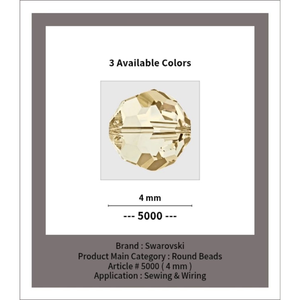 SWAROVSKI™ - 4 MM Round Beads - Article # 5000 - Swarovski Crystal - Swarovski Kristal - Crystal Swa