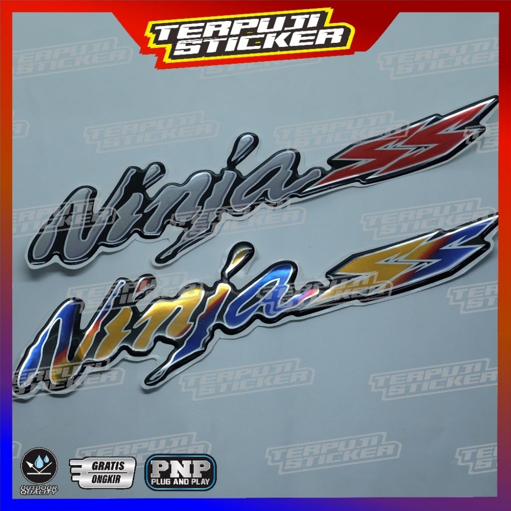 emblem timbul kawasaki ninja ss/emblem timbul logo  ninja ss
