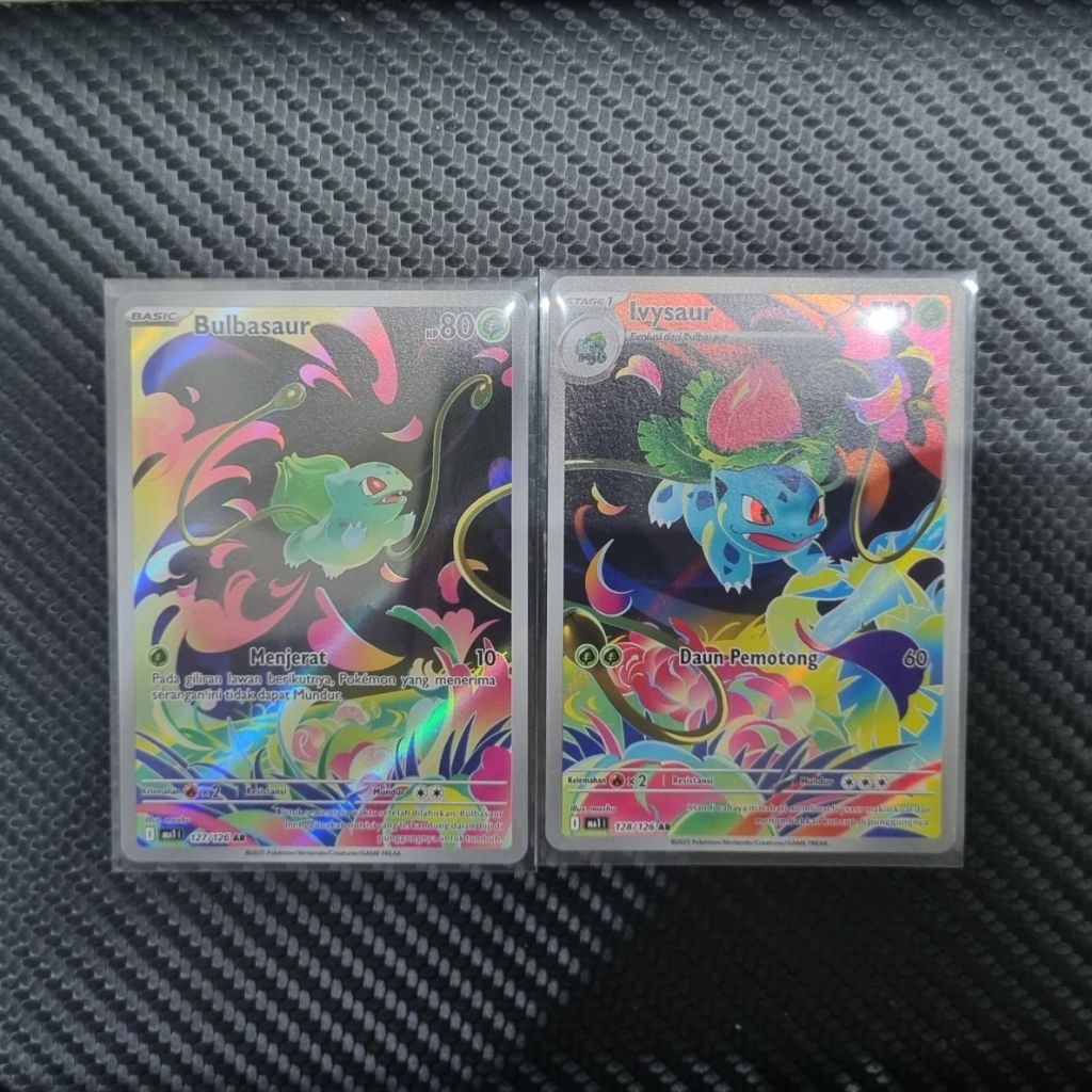 Pokemon card tcg Bulbasaur Ivysaur connecting AR