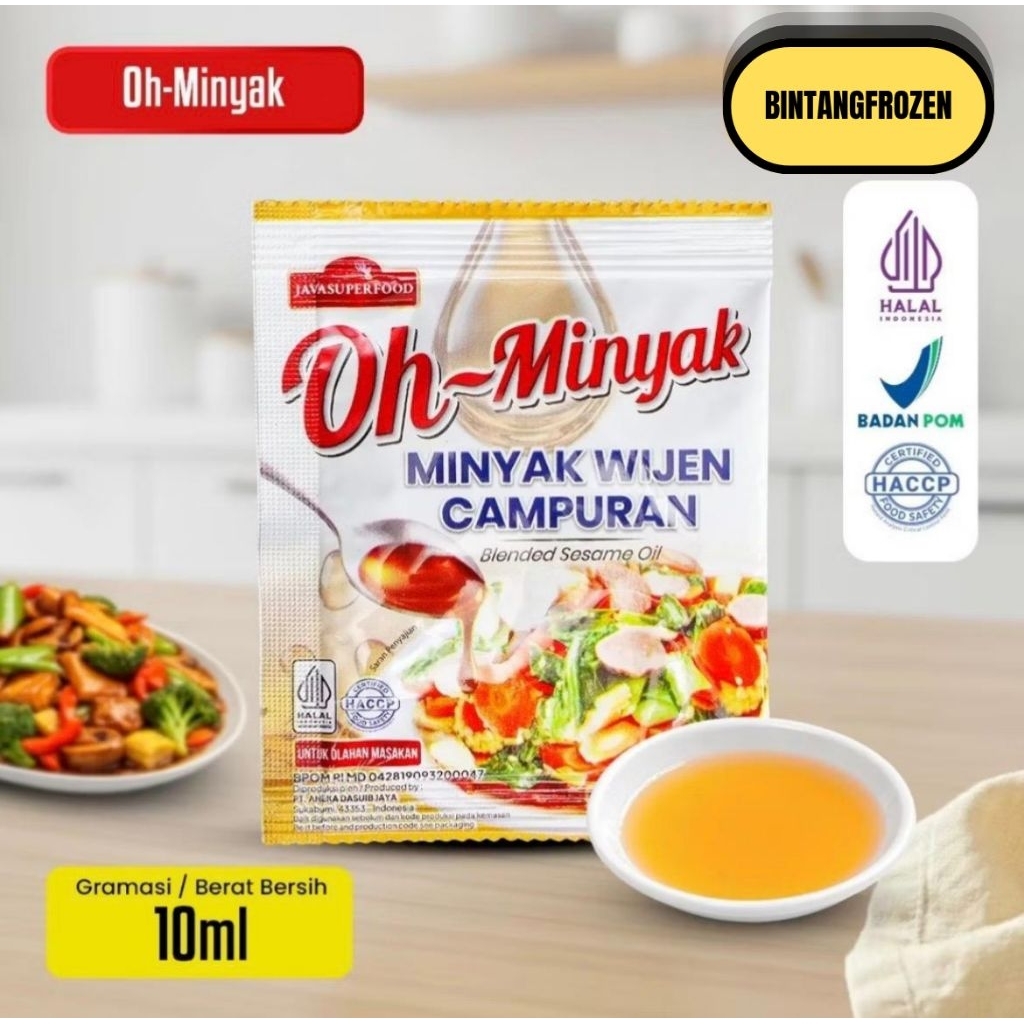 (HALAL) Oh Minyak Wijen Campuran Sachet Kemasan Praktis 10ML l Sesame Oil Sachet l MInyak Wijen Sach