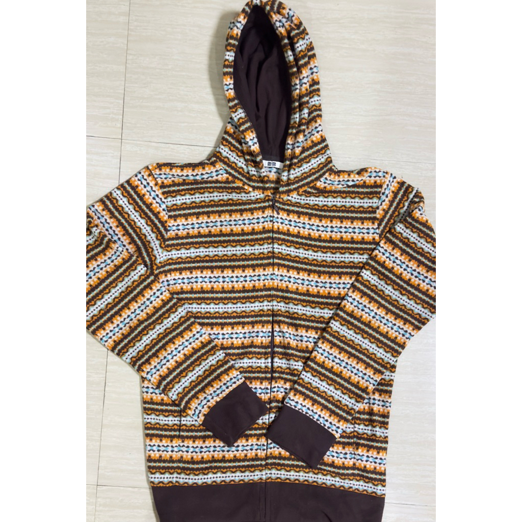 Hoodie Zipper Uniqlo Navajo