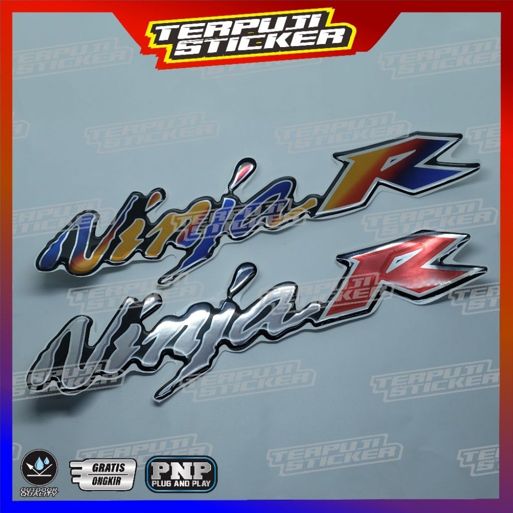 emblem timbul suzuki ninja R/sticker timbul suzuki ninja R/emblem ninja R