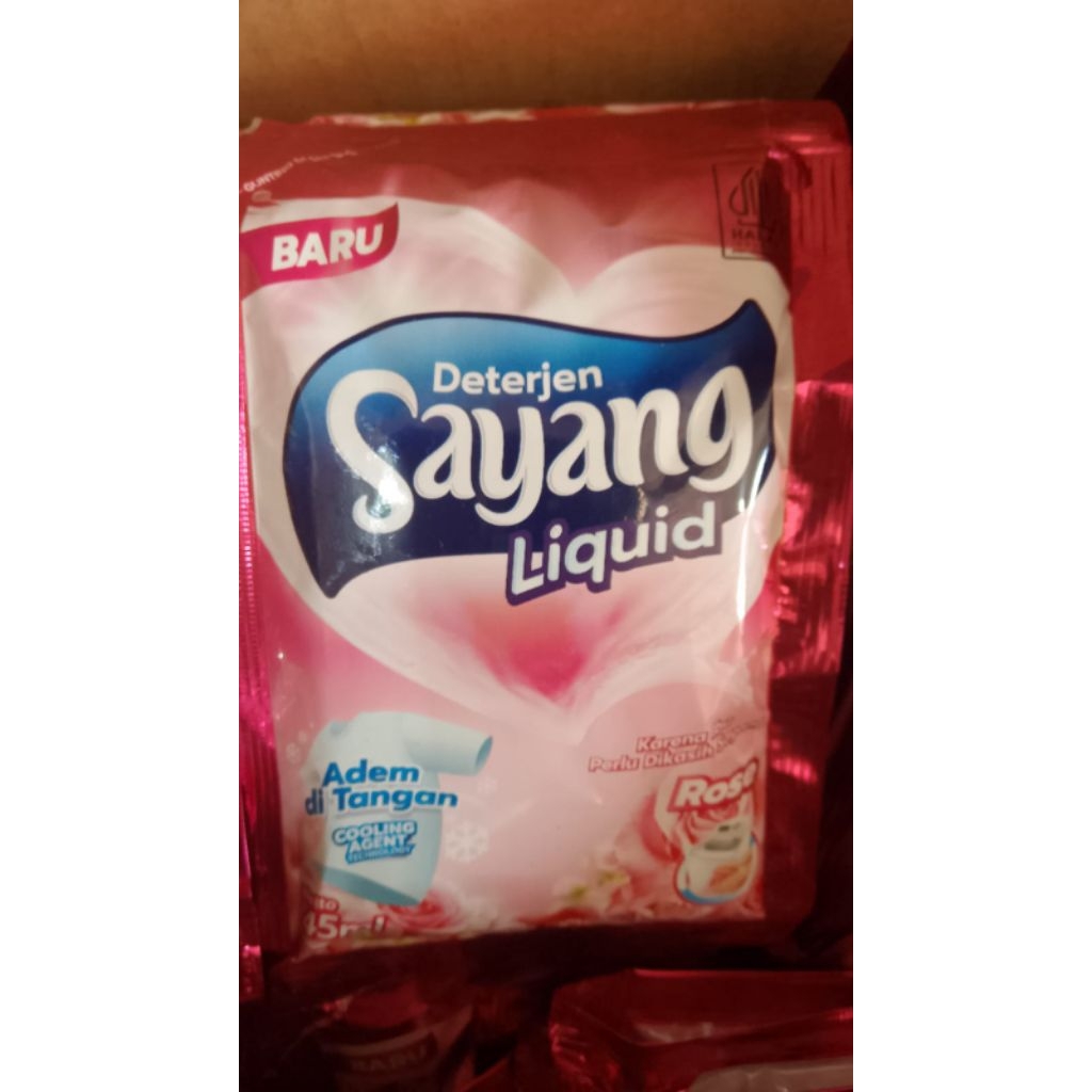 detergen liquid sayang 1dus isi 120pcs (10 renceng)