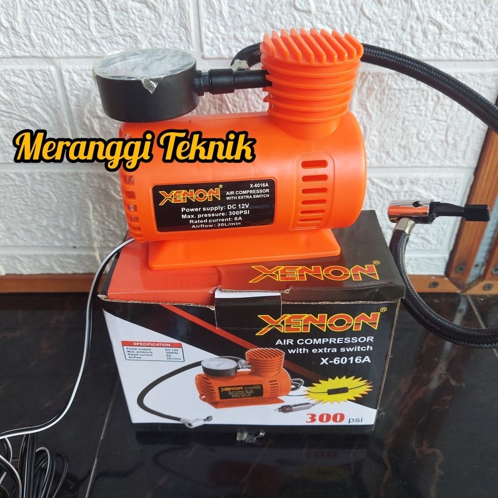 id6240 Pompa angin mini kompresor Xenon DC 12 Volt 300 psi