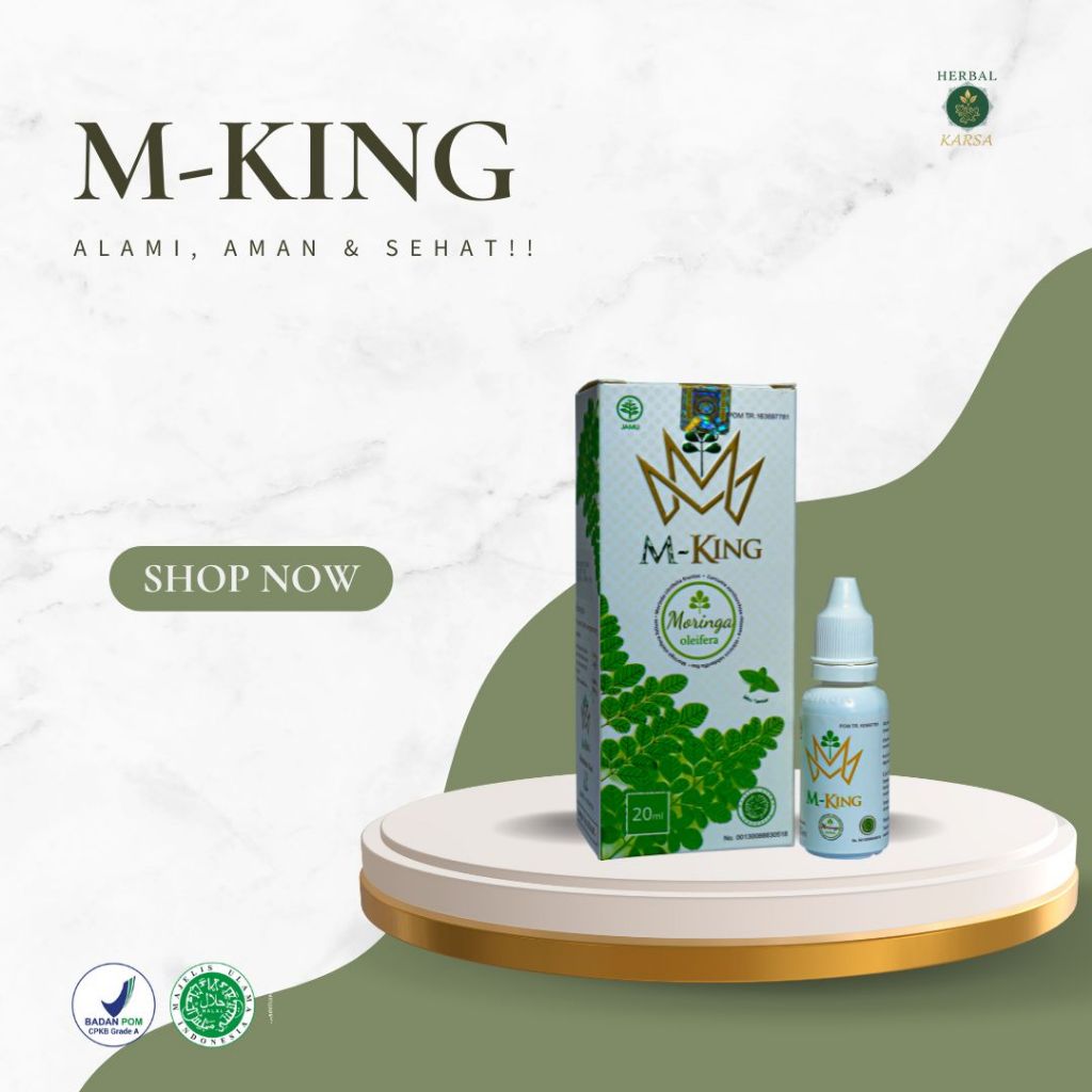 M-KING Tetes Herbal Premium – Rajanya Jamu Tetes Indonesia (Bantu Atasi Stroke, Diabetes, Kolesterol