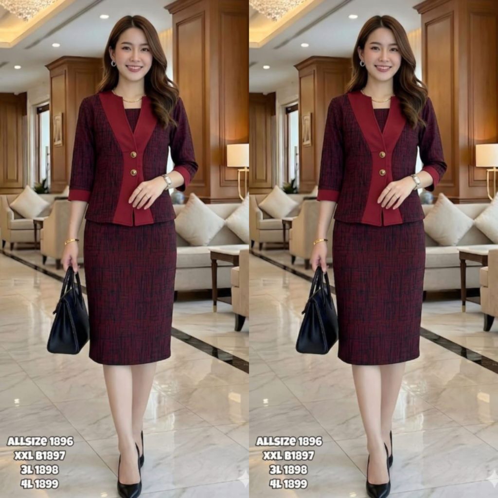 Dress Scuba premium rompi lepas