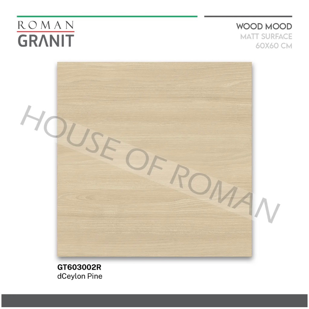 Roman Granit 60x60 dCeylon Pine GT603092R/Lantai Rumah Motif Kayu 60x60/Granit 60x60 Motif Kayu Doff