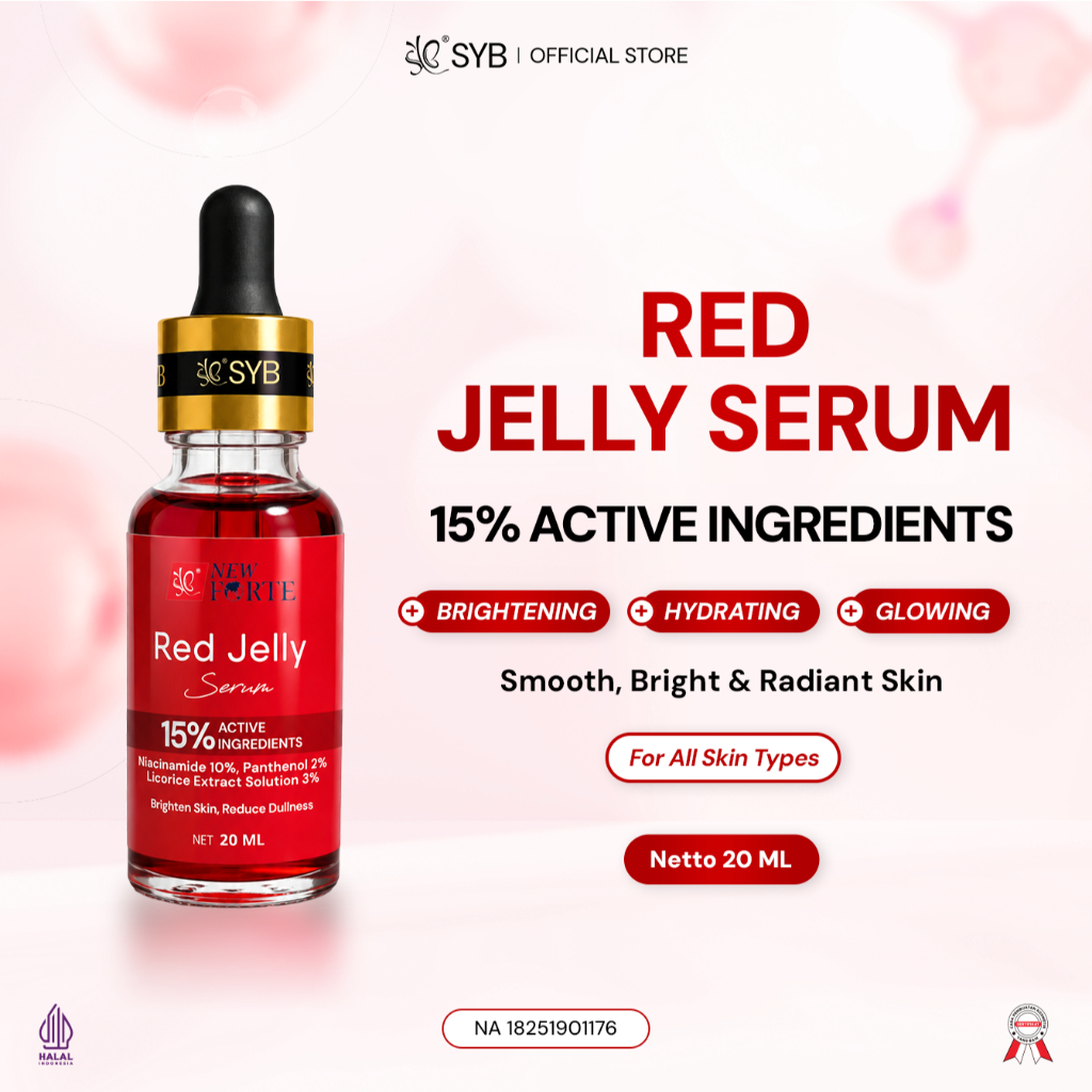[Best Seller] NEW SYB FORTE Red Jelly Serum 20ml Niacinamide 10% untuk kulit tampak lebih glowing & 