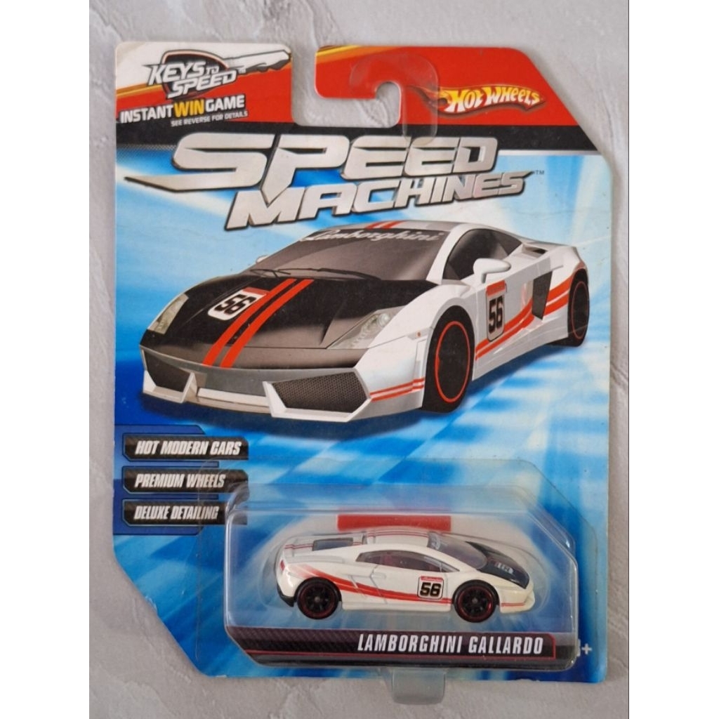 Hot Wheels Speed Machines Lamborghini Gallardo putih